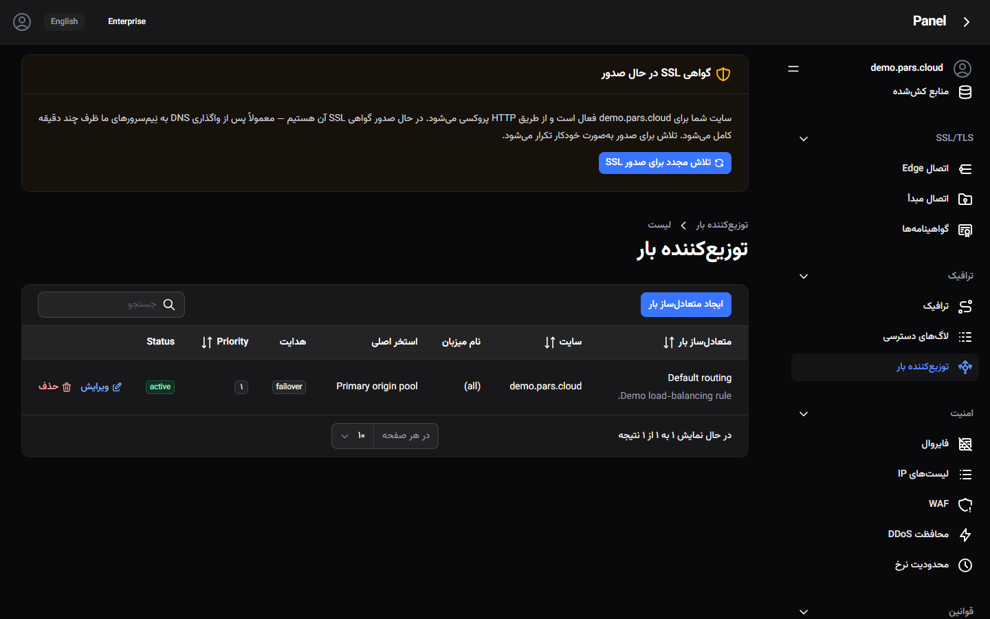فهرست قوانین متعادل‌سازی بار