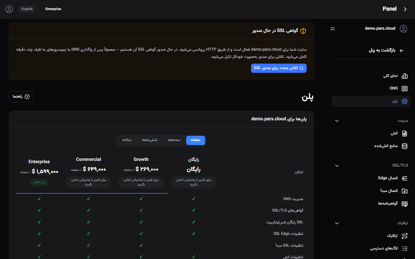 جدول مقایسه پلن